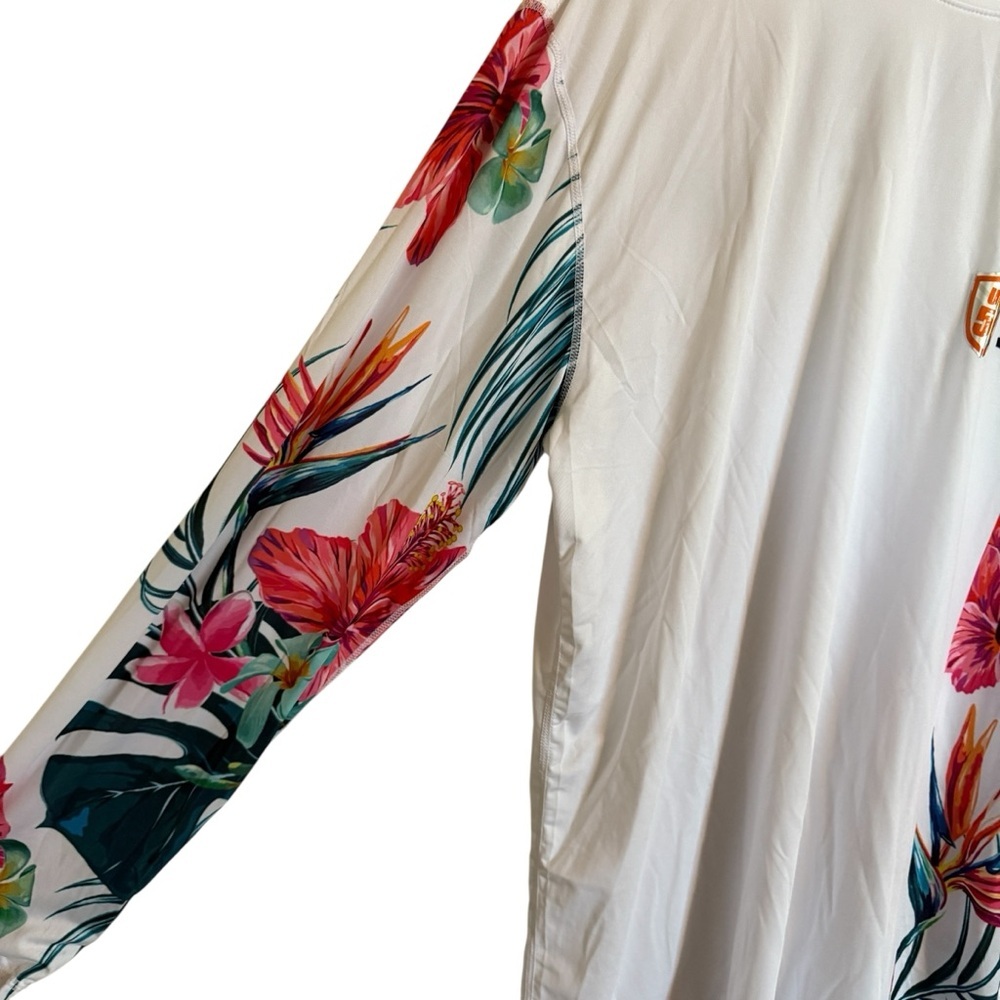 NWT Ingear Swim Women's Rash Guard Long Sleeve Shirt Floral Hawaii Size XL - Picture 3 of 8